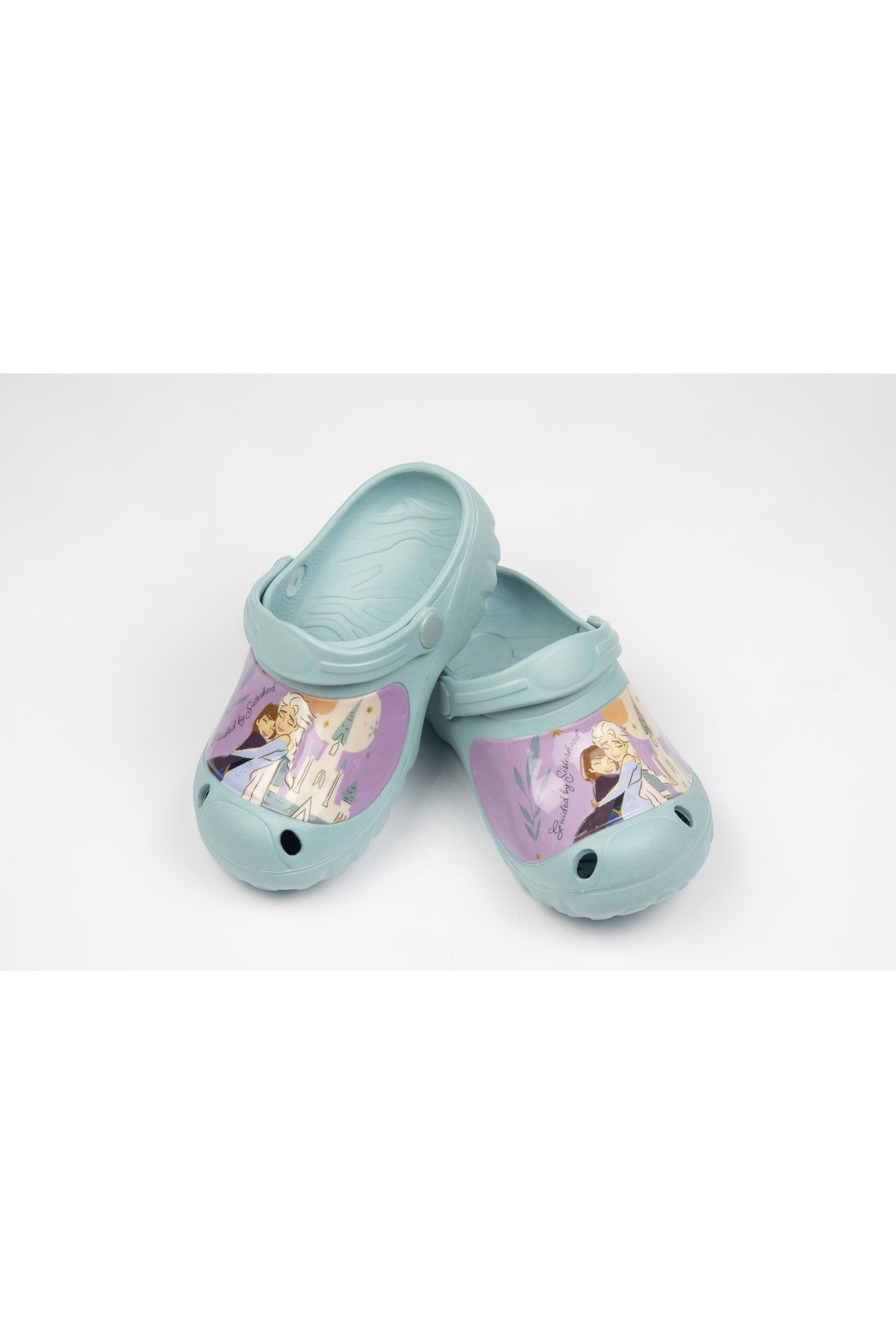 Frozen Kids Clogs With Elsa Print Comfortable & Lightweight Slip-Ons– Girls – Light Sky Blue