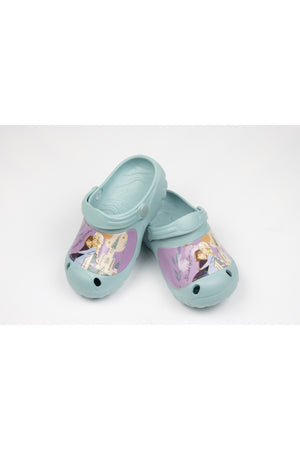 Frozen Kids Clogs With Elsa Print Comfortable & Lightweight Slip-Ons– Girls – Light Sky Blue