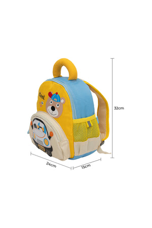 MOON Kids Backpack  – Comfy 3D Design,Padded Straps, Waterproof-Perfect for Preschool, Nursery, Snacks & Lunchbox-Bear/Yellow