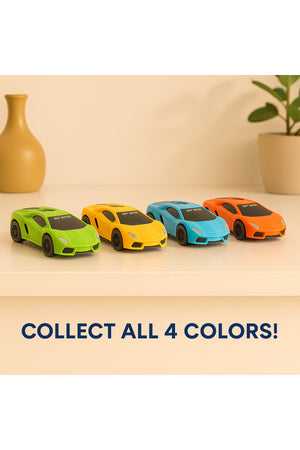 URBAN TOTS Pull-Back Racing Car Set – Cars with Smooth Friction Action