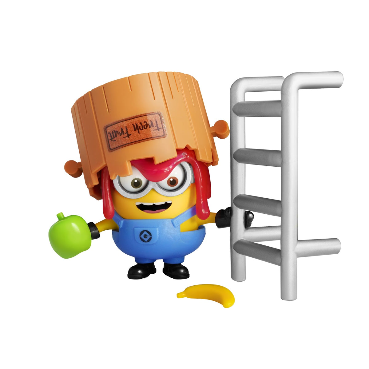 Blokees PreCOOL Minions Bob The Fruit Keeper Model Kit – Buildable Collectible Action Figure Playset with Fresh Fruit Barrel Accessories, STEM Construction Toy for Kids 4+
