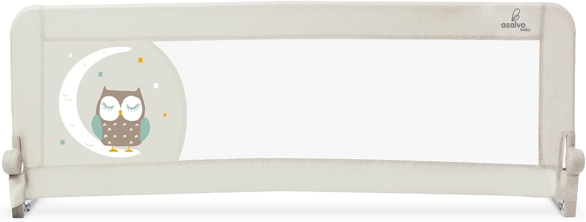 Asalvo Safety Bed Rail for Children 150 cm. 2 in 1 Owl – Folding with Adjustable Strap