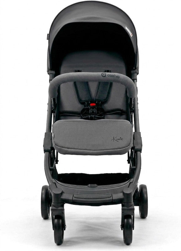Asalvo Kubic 2 Travel Stroller Grey, Lightweight, One-Hand Fold, 0-4Y