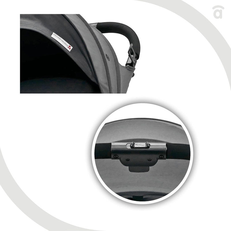 Asalvo Kubic 2 Travel Stroller Grey, Lightweight, One-Hand Fold, 0-4Y