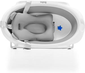 Asalvo Luigi Foldable Baby Bath for Newborn, White/Gray - 0-12 months up to 15 kg.