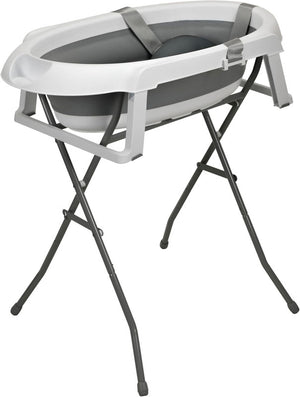 Asalvo Luigi Foldable Baby Bath for Newborn, White/Gray - 0-12 months up to 15 kg.