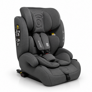 Asalvo Route Fix Convertible Car Seat, Group 1/2/3 (9-36kg), Isofix + Top Tether, Grey