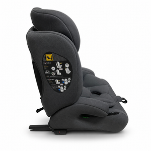 Asalvo Route Fix Convertible Car Seat, Group 1/2/3 (9-36kg), Isofix + Top Tether, Grey