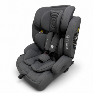 Asalvo Route Fix Convertible Car Seat, Group 1/2/3 (9-36kg), Isofix + Top Tether, Grey