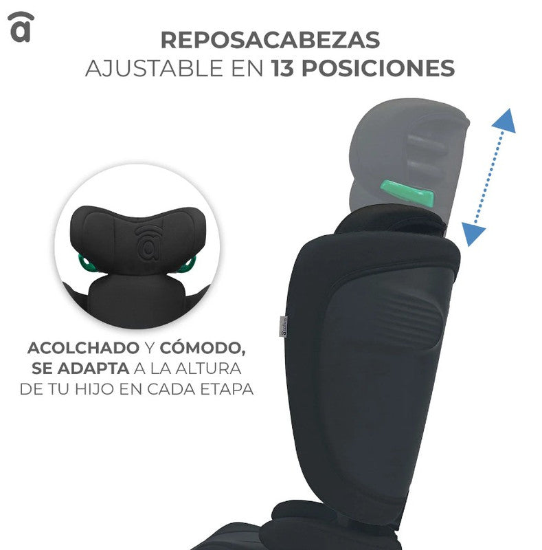 Asalvo Omniguard Convertible Car Seat Black, Isofix, I-Size, ECE R129 (4-12 years)
