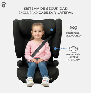 Asalvo Omniguard Convertible Car Seat Black, Isofix, I-Size, ECE R129 (4-12 years)