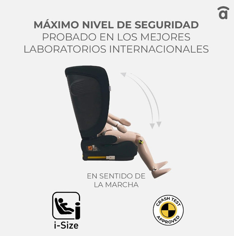 Asalvo Omniguard Convertible Car Seat Black, Isofix, I-Size, ECE R129 (4-12 years)