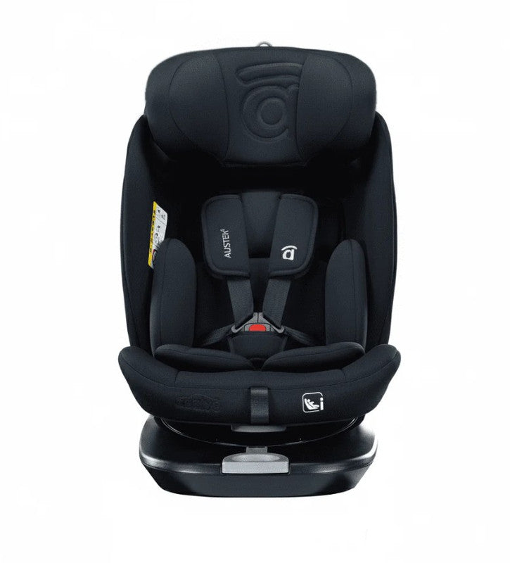 Asalvo Austen 360° Rotating Car Seat 3 Black, i-Size, ISOFIX and Top Tether, Black - 0-12 years