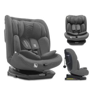 Asalvo Protocare, 360º Rotating Car Seat Grey, Isofix + Top Teether, I-Size & ECE R129 approved - 0-12 years