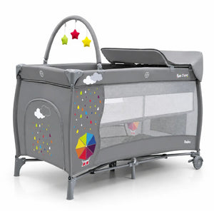 Asalvo Completa Travel Crib Umbrella, 3-in-1, Cradle, Playard & Changing Table - 0-months to 15 kg.