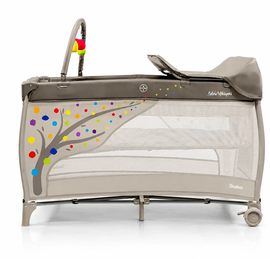 Asalvo Completa Travel Crib Tree, 3-in-1, Cradle, Playard & Changing Table - 0-months to 15 kg.