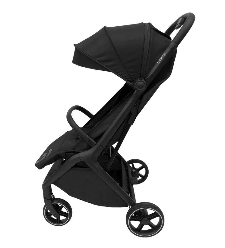 Asalvo Doha Stroller Black, One-click Fold, Lightweight & Compact - 0-4 years