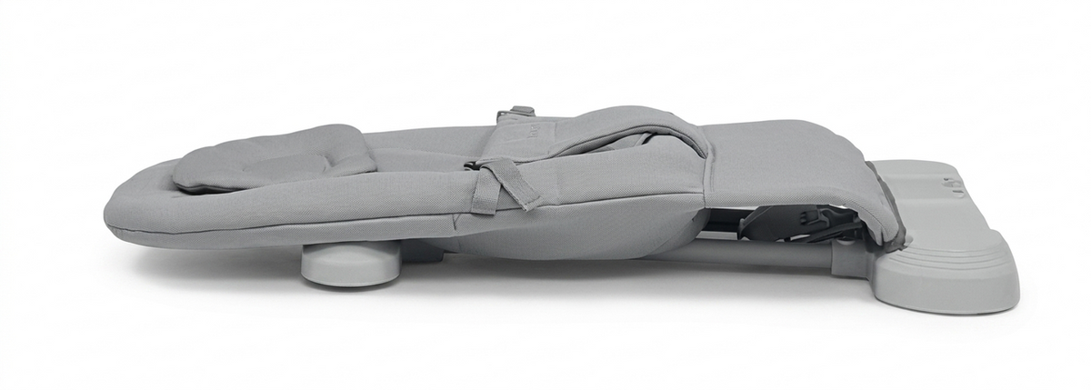 Asalvo Baby Bouncer Hawaii Grey, Ligthweight, Compact Fold with Toys - 0-6 months