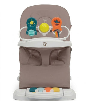 Asalvo Baby Bouncer Hawaii Beige, Ligthweight, Compact Fold with Toys - 0-6 months