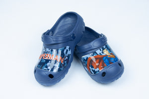 Superman Kids Clogs Lightweight & Comfortable Slip-On Sandals – For Boys – Dark Blue
