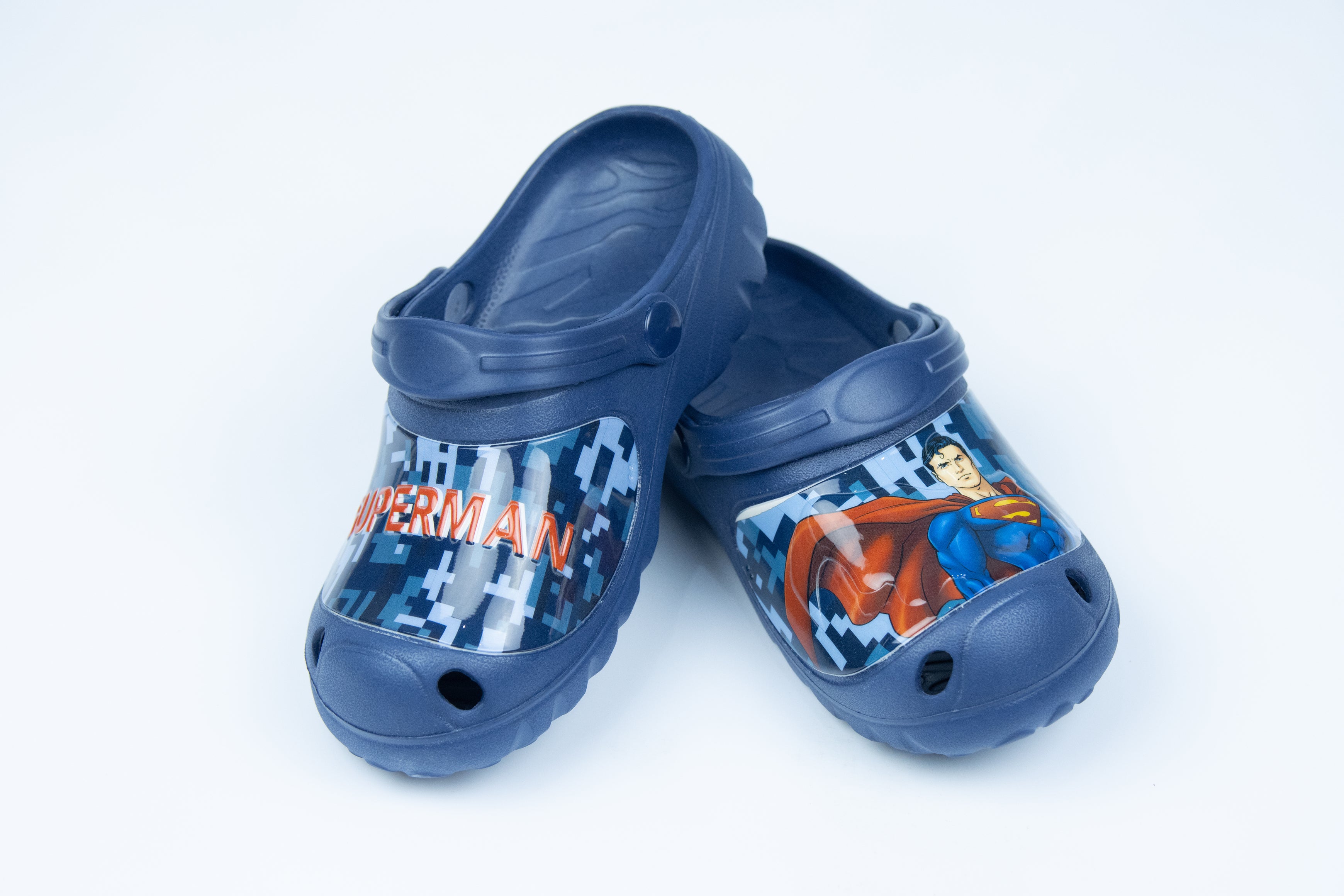 Superman Kids Clogs Lightweight & Comfortable Slip-On Sandals – For Boys – Dark Blue
