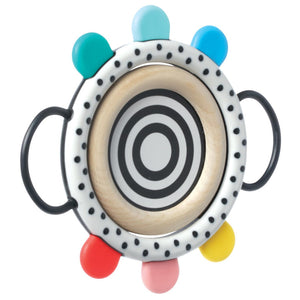 Manhattan Toy Wimmer Grasp & See Wooden Mirror Toy for Infants (0+ Months)