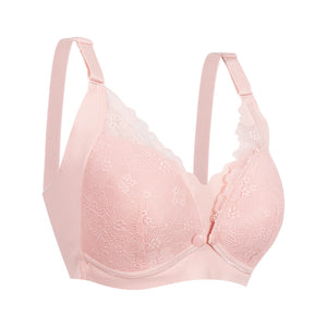 Okus - Pretty Lace Maternity & Nursing Bra - Pink - Small
