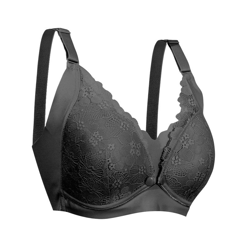 Okus - Pretty Lace Maternity & Nursing Bra - Black - XX Large