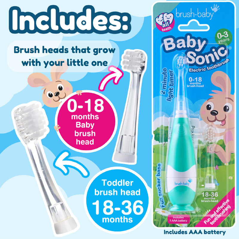 BabySonic Teal Electric Toothbrush 0-3 yrs
