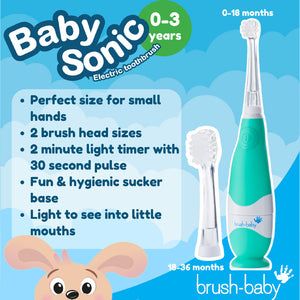 BabySonic Teal Electric Toothbrush 0-3 yrs