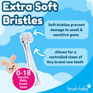 BabySonic Replacement Brush Heads 0-18 mths (2 Pack)