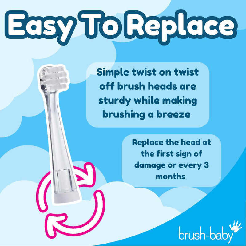 BabySonic Replacement Brush Heads 0-18 mths (2 Pack)