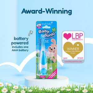 BRUSHBABY BabySonic Blue Electric Toothbrush 0-3 yrs