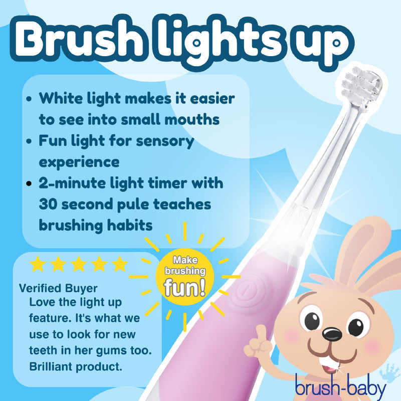 BabySonic Pink Electric Toothbrush 0-3 yrs