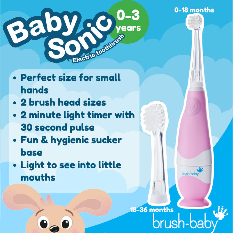 BabySonic Pink Electric Toothbrush 0-3 yrs