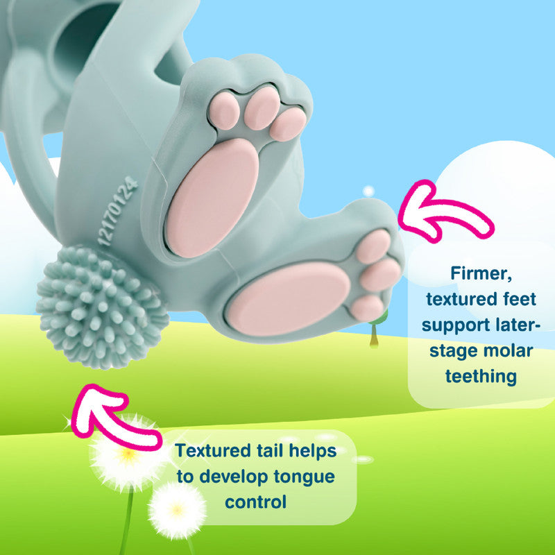 Bobbie Bunny Teether 3D Eucalyptus