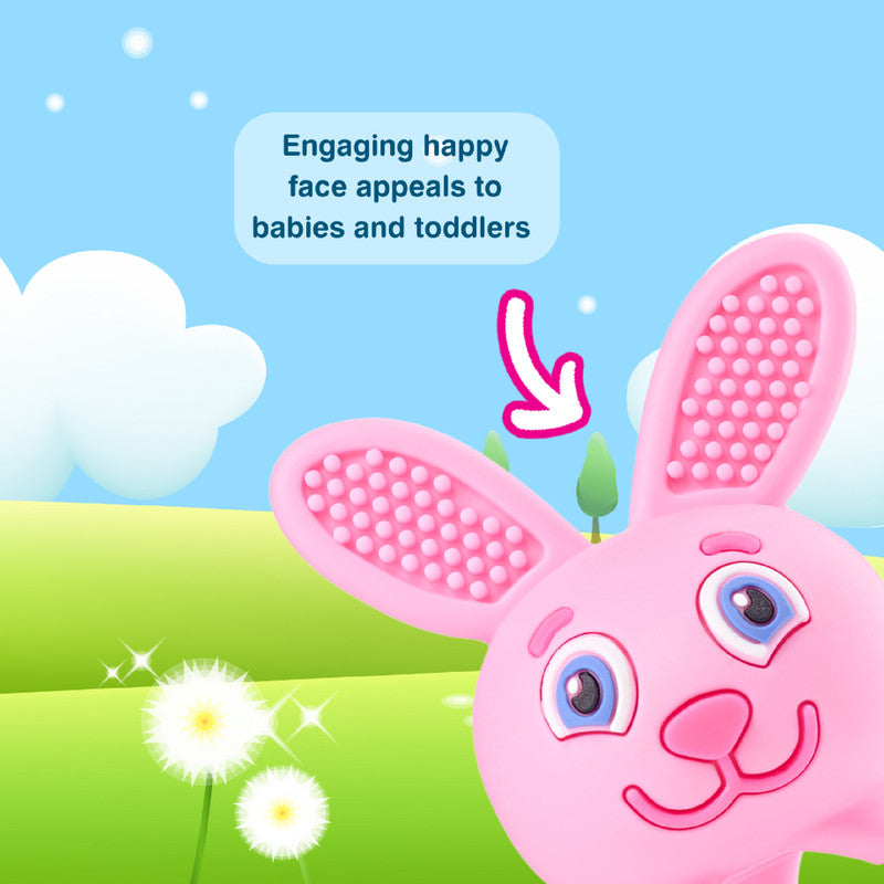 Bobbie Bunny Teether 3D Eucalyptus