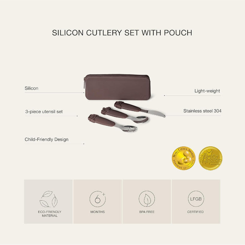 Silicone Cutlery Set with Pouch