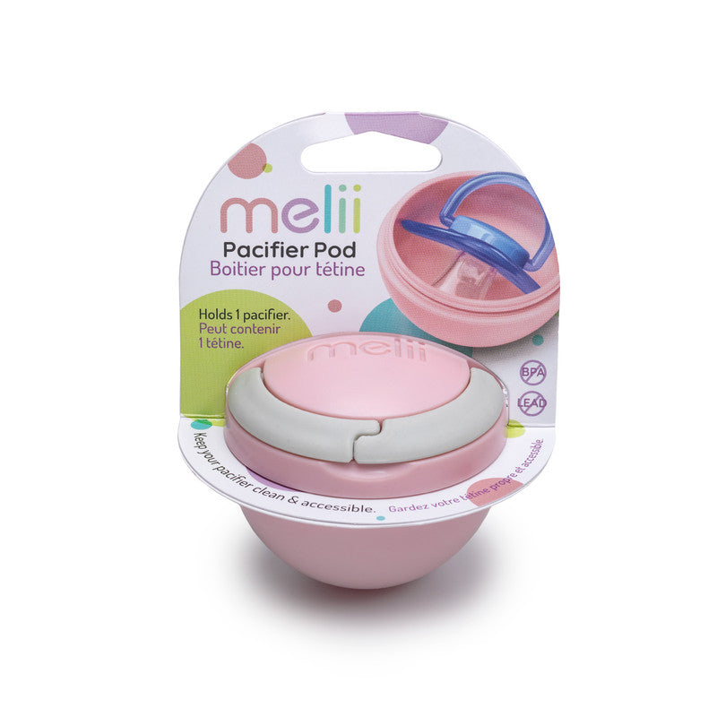 Melii Pacifier Pod, BPA Free Pacifier Holder Case Pink