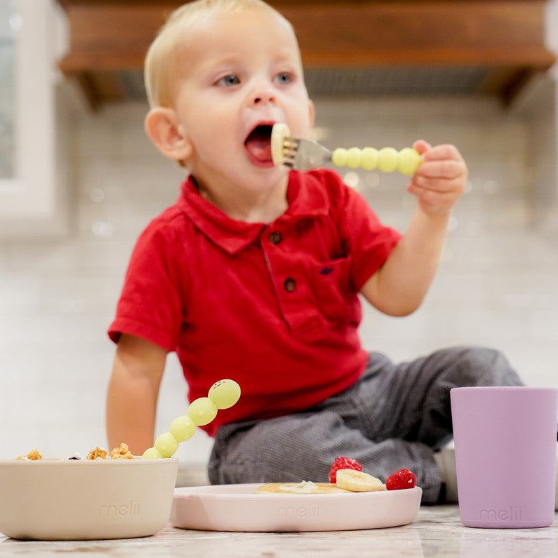 Melii Silicone Caterpillar Spoon & Fork Set