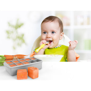 Melii Silicone Baby Food Freezer Tray 2 oz Grey