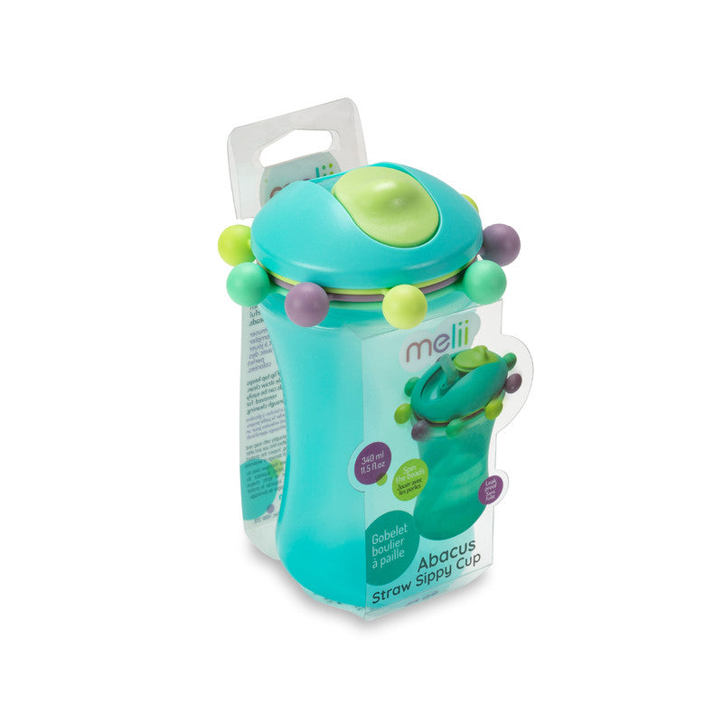 Melii Abacus Straw Sippy Cup Turquoise 340 ml