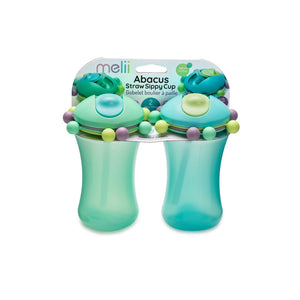 Melii Abacus Straw Sippy Cup Turquoise & Green 340ml 2 pcs