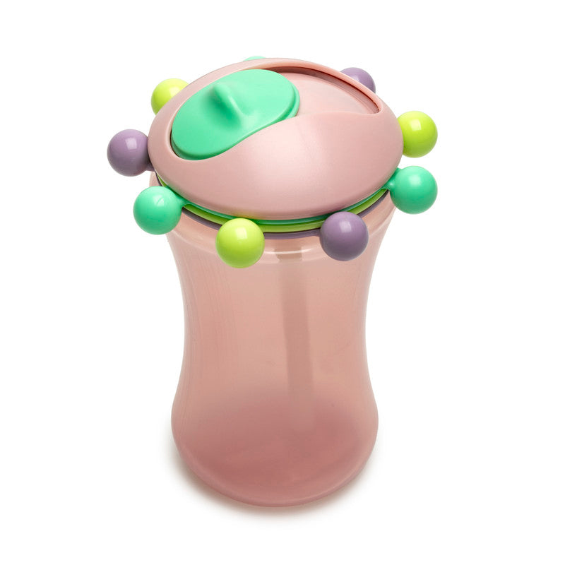 Melii Abacus Straw Sippy Cup Green & Pink 340ml 2 pcs