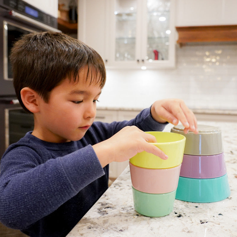 Melii Stacking & Nesting Food Containers with Silicone Lids 6 pcs