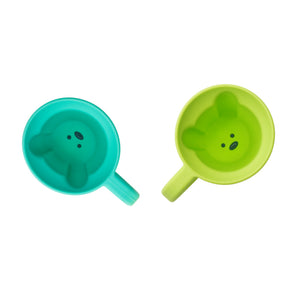 Melii Silicone Bear Mug - 2 Pack (Mint & Turquoise)