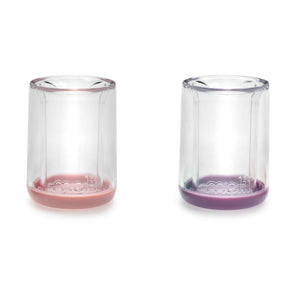 Melii Double Walled Bear Plastic Cup Purple & Pink 145ml 2 pcs