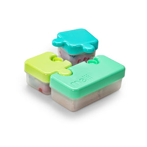 Melii Puzzle Food Container - Lime, Turquoise Green