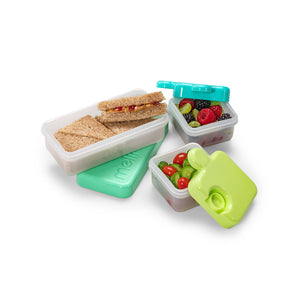 Melii Puzzle Food Container - Lime, Turquoise Green