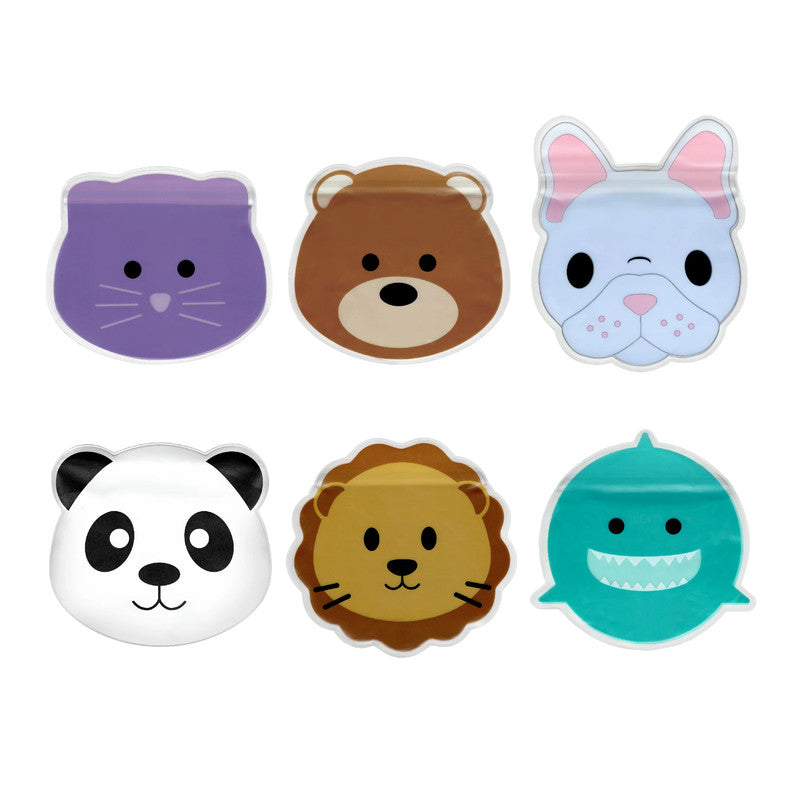 Melii Reusable Snack Bags with Zip Closure Animals Design 6 pcs